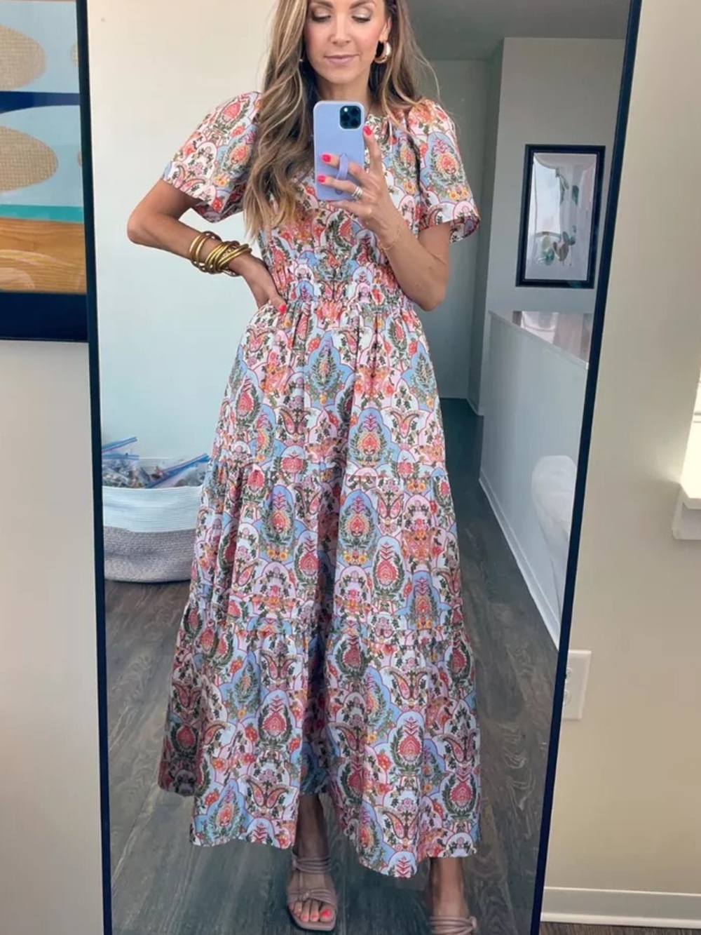 Anthropologie Somerset printed cotton maxi dress. Medium - Picture 4 of 12